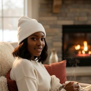 Cozy White Beanie
